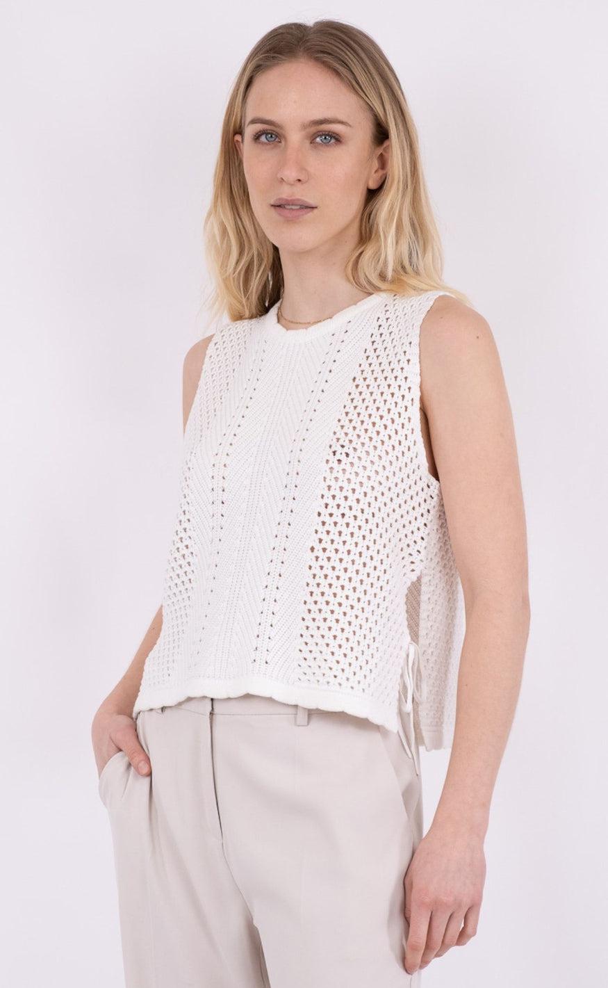 Neo Noir Top - Aza Crochet - Off White