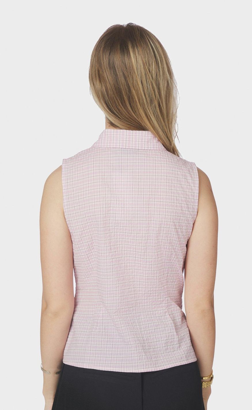 Neo Noir Top - Celest Check - Light Pink