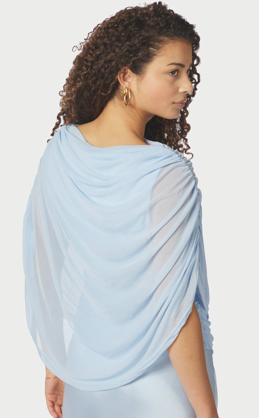 Neo Noir Top - Cottuna Drapy - Light Blue