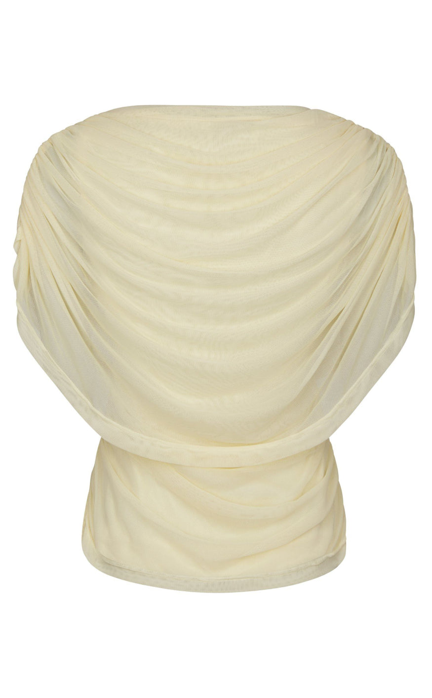 Neo Noir Top - Cottuna Drapy - Light Yellow