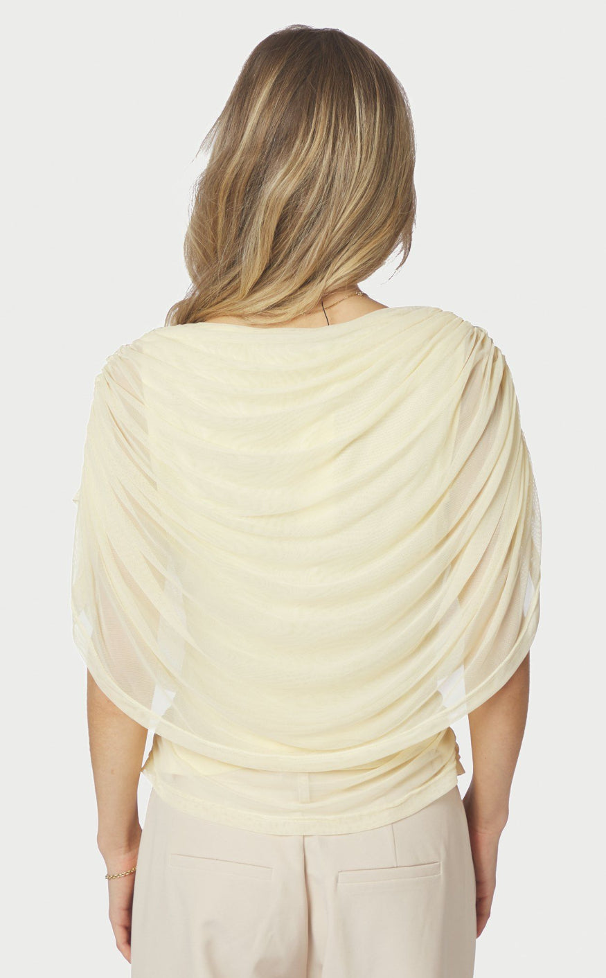 Neo Noir Top - Cottuna Drapy - Light Yellow
