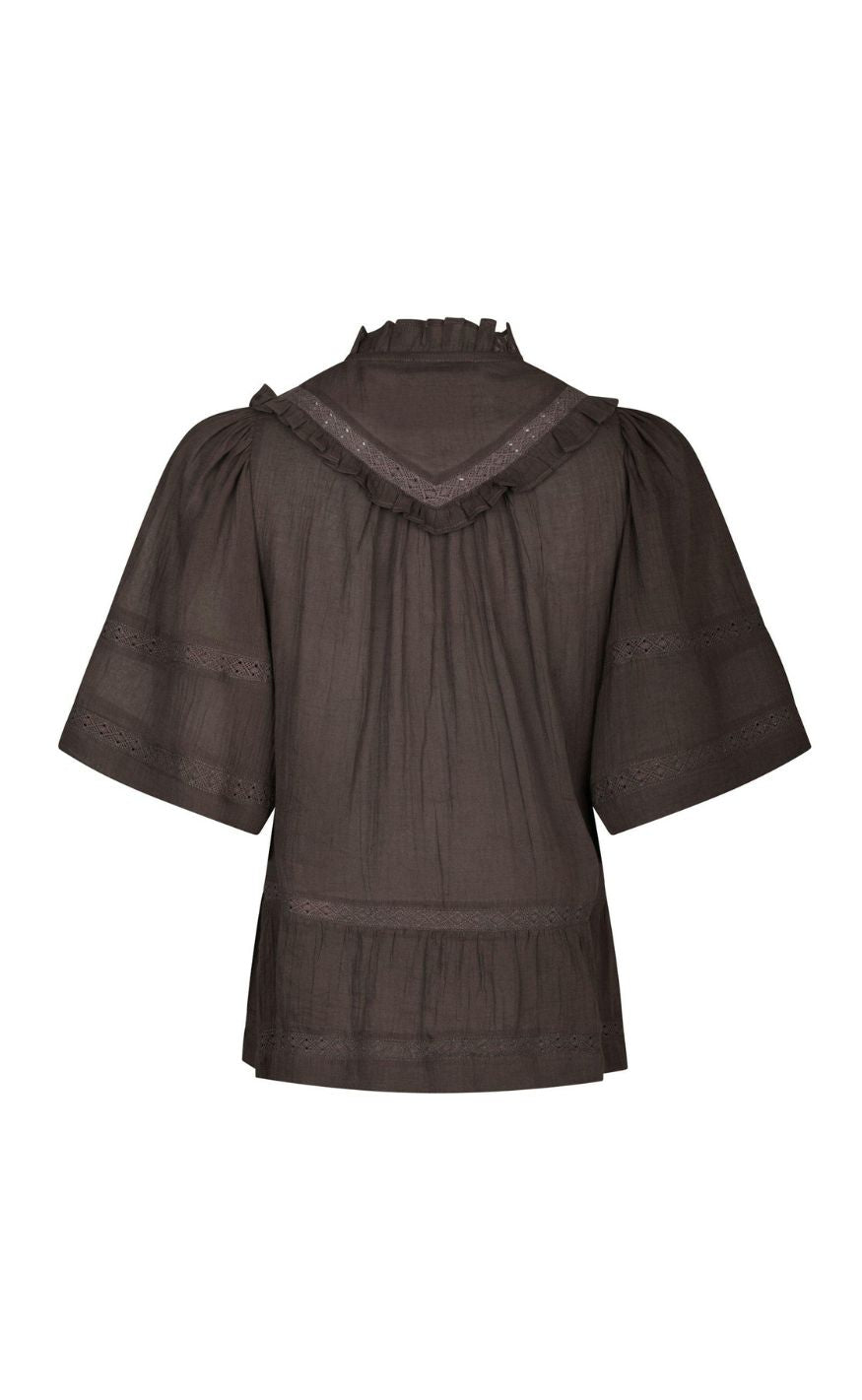 Neo Noir Top - Evienne S Voile - Dark Brown