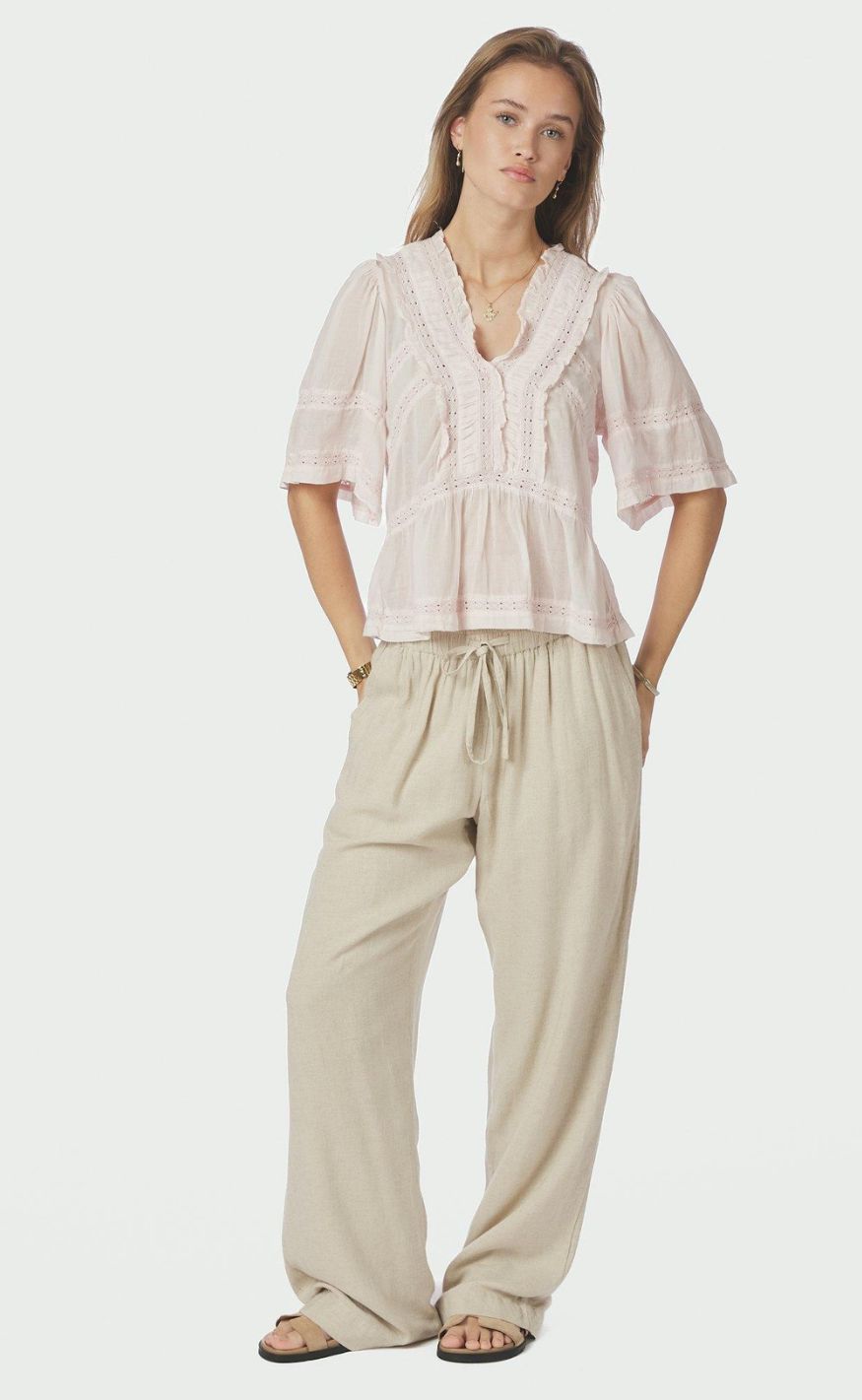 Neo Noir Top - Evienne S Voile - Light Pink