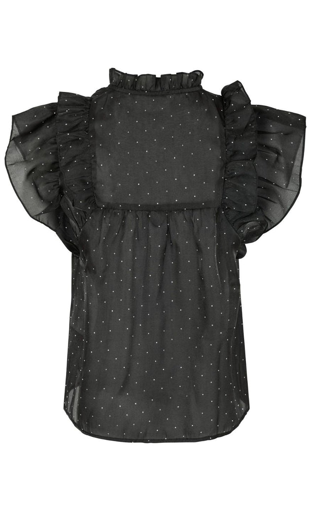 Neo Noir Top - Jayla - Bedazzled Black