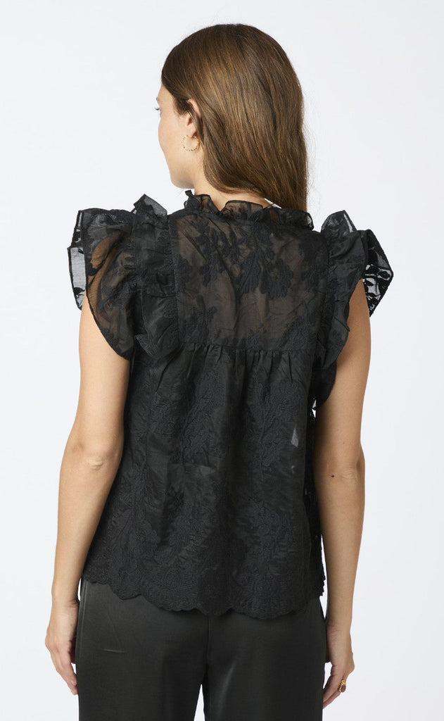 Neo Noir Top - Jayla Big Embroidery - Black