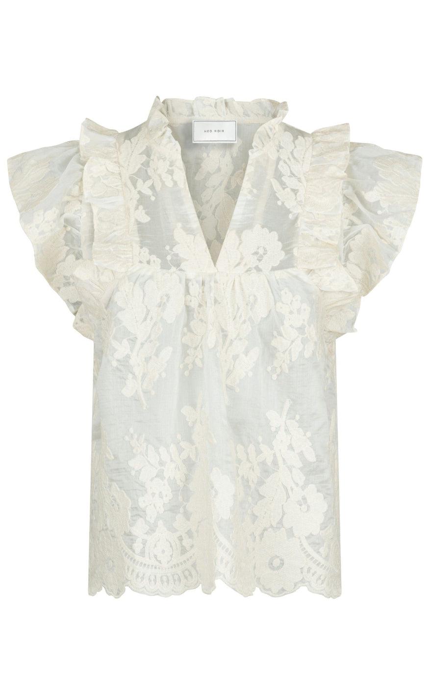 Neo Noir Top - Jayla Big Embroidery - Off White