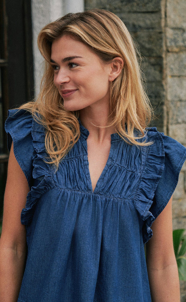 Neo Noir Top - Jayla Denim - Blue