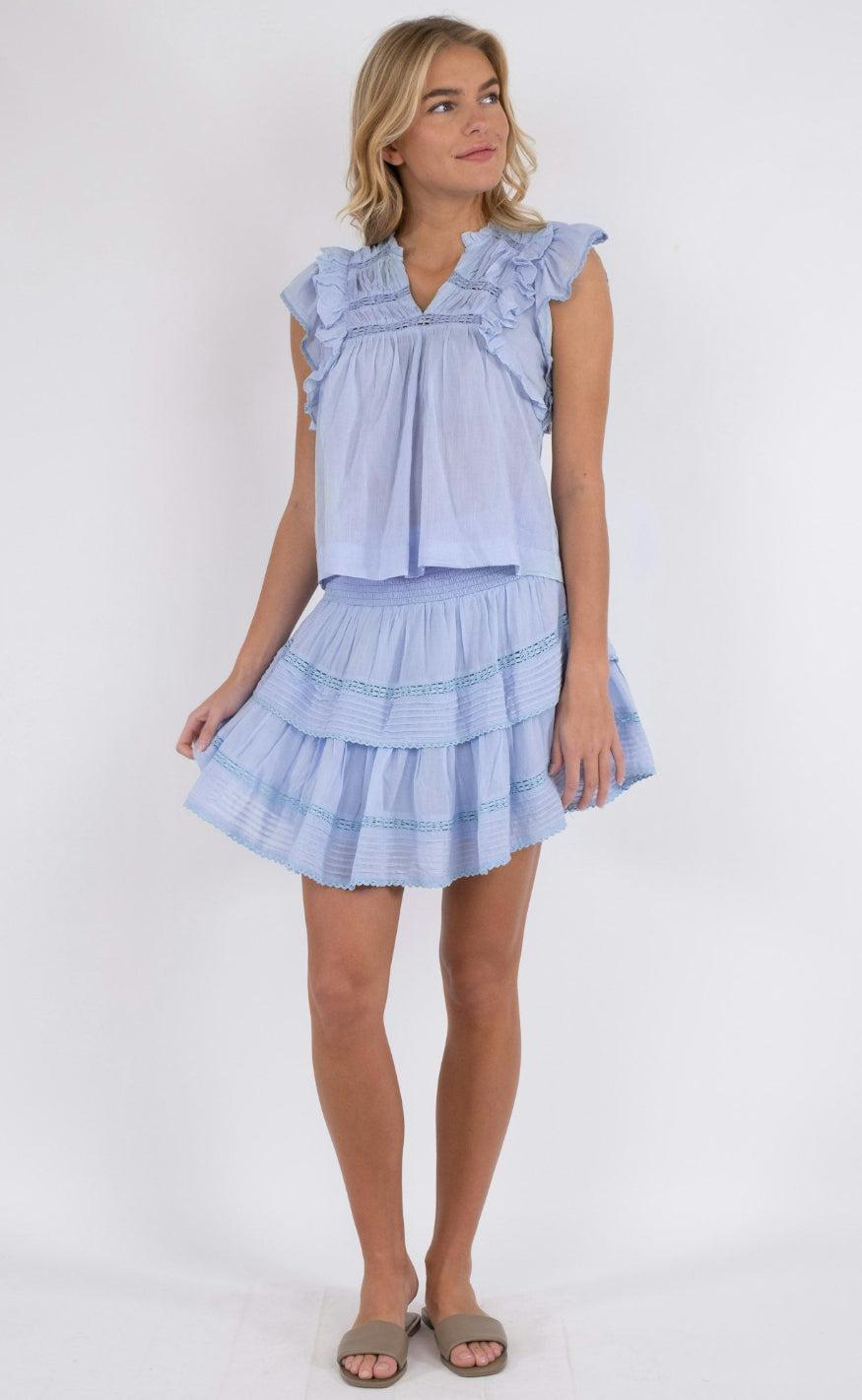 Neo Noir Top - Jayla - Light Blue