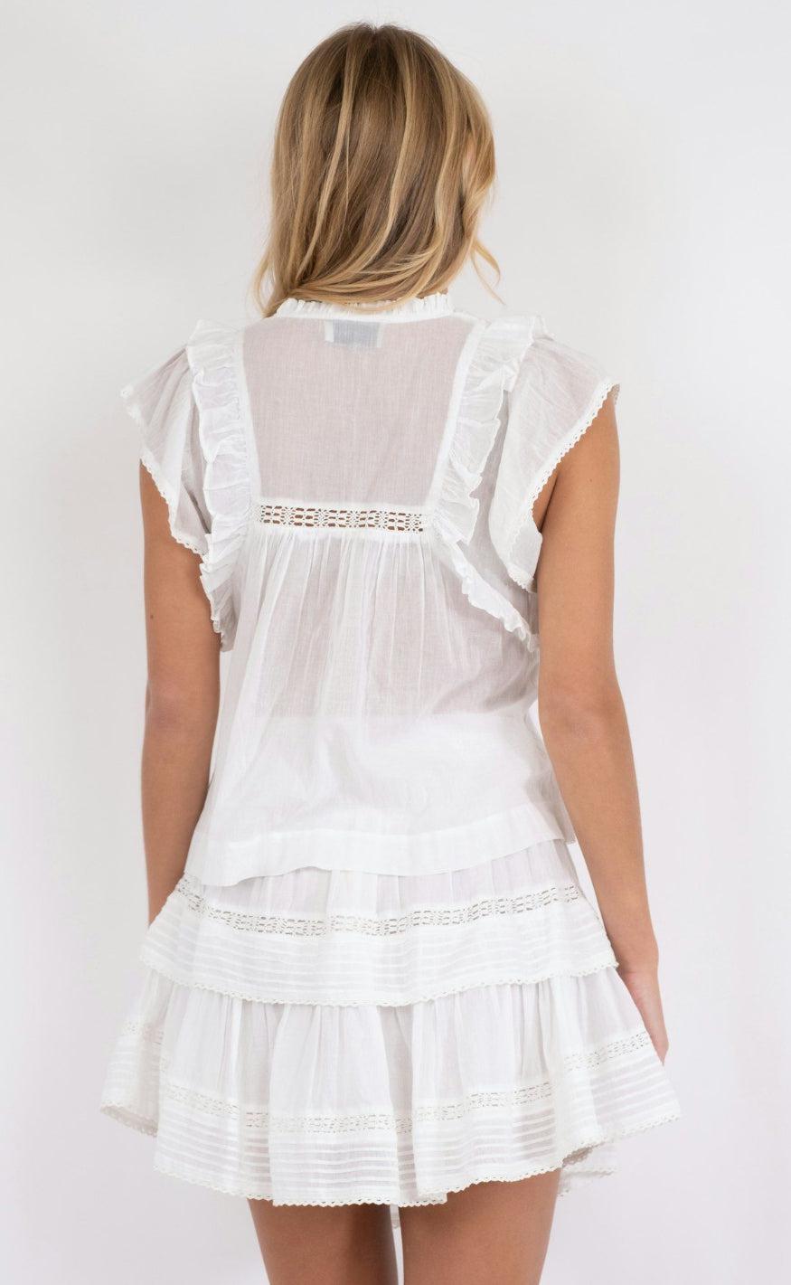 Neo Noir Top - Jayla - White