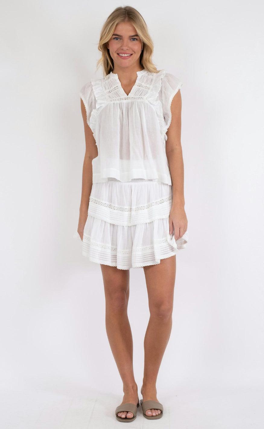 Neo Noir Top - Jayla - White