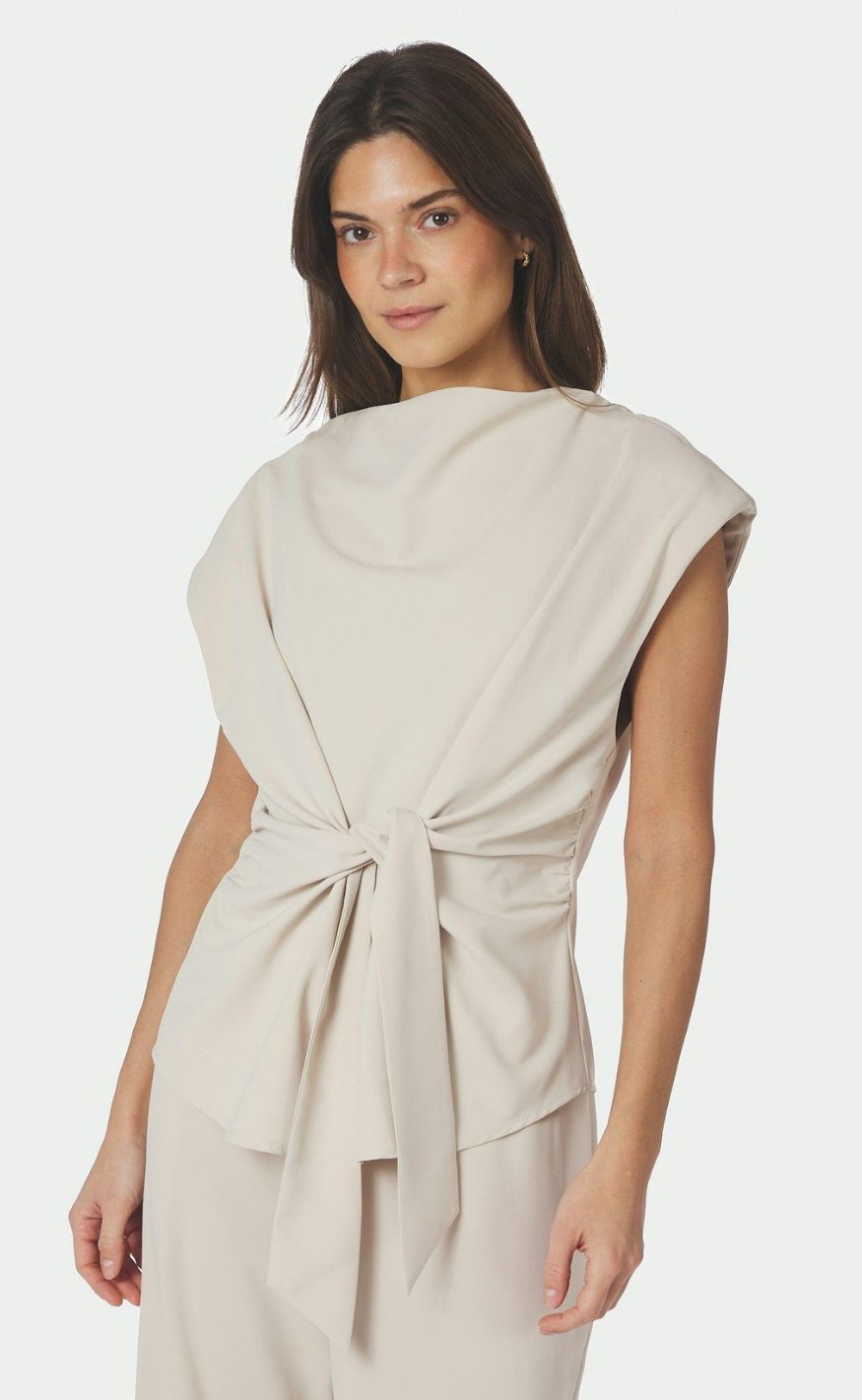 Neo Noir Top - Katarim Crepe - Ivory