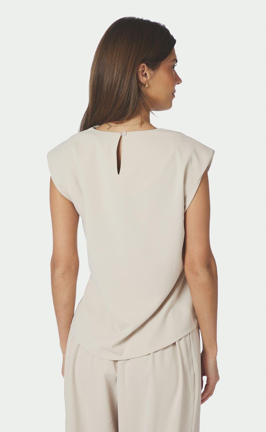 Neo Noir Top - Katarim Crepe - Ivory