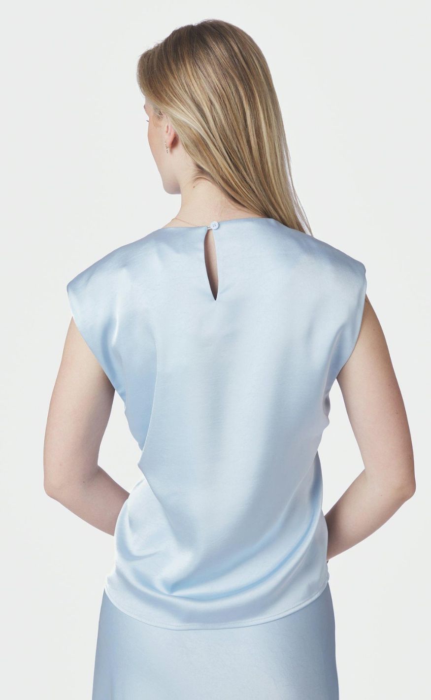 Neo Noir Top - Katarim Heavy Sateen - Light Blue