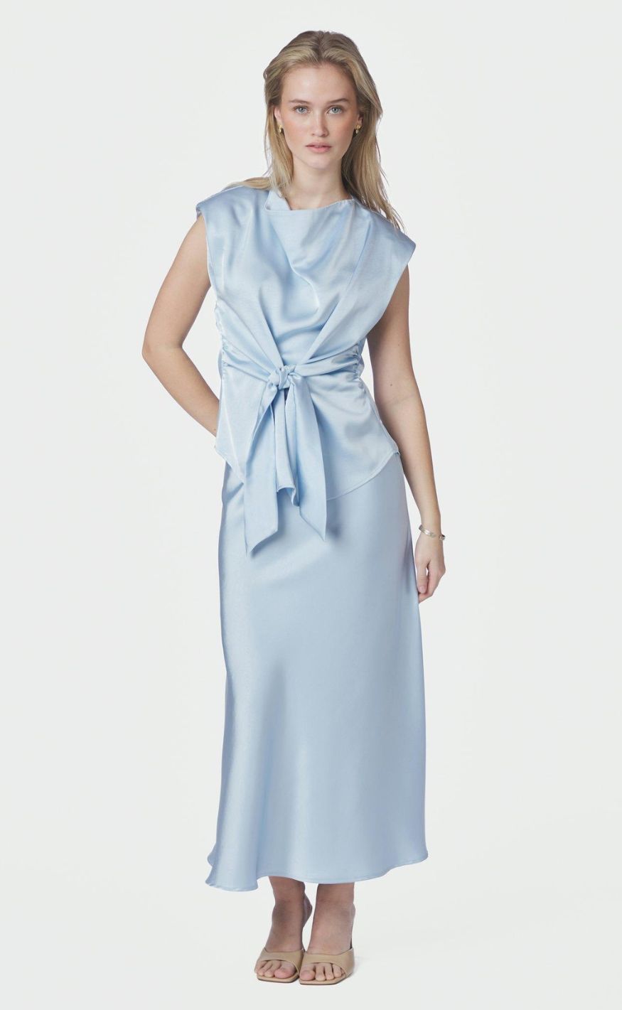 Neo Noir Top - Katarim Heavy Sateen - Light Blue