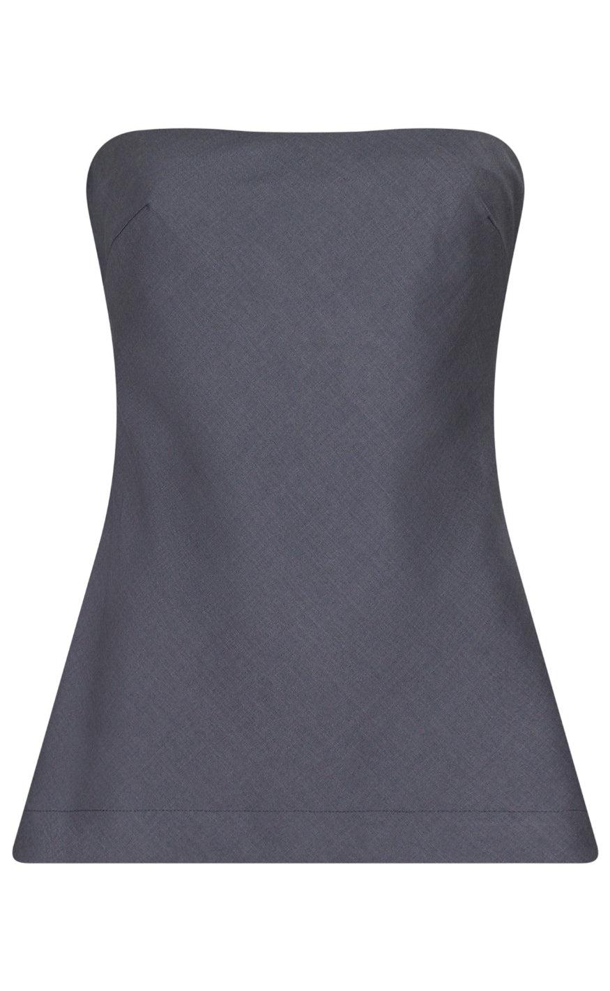 Neo Noir Top - Leafie - Dark Grey