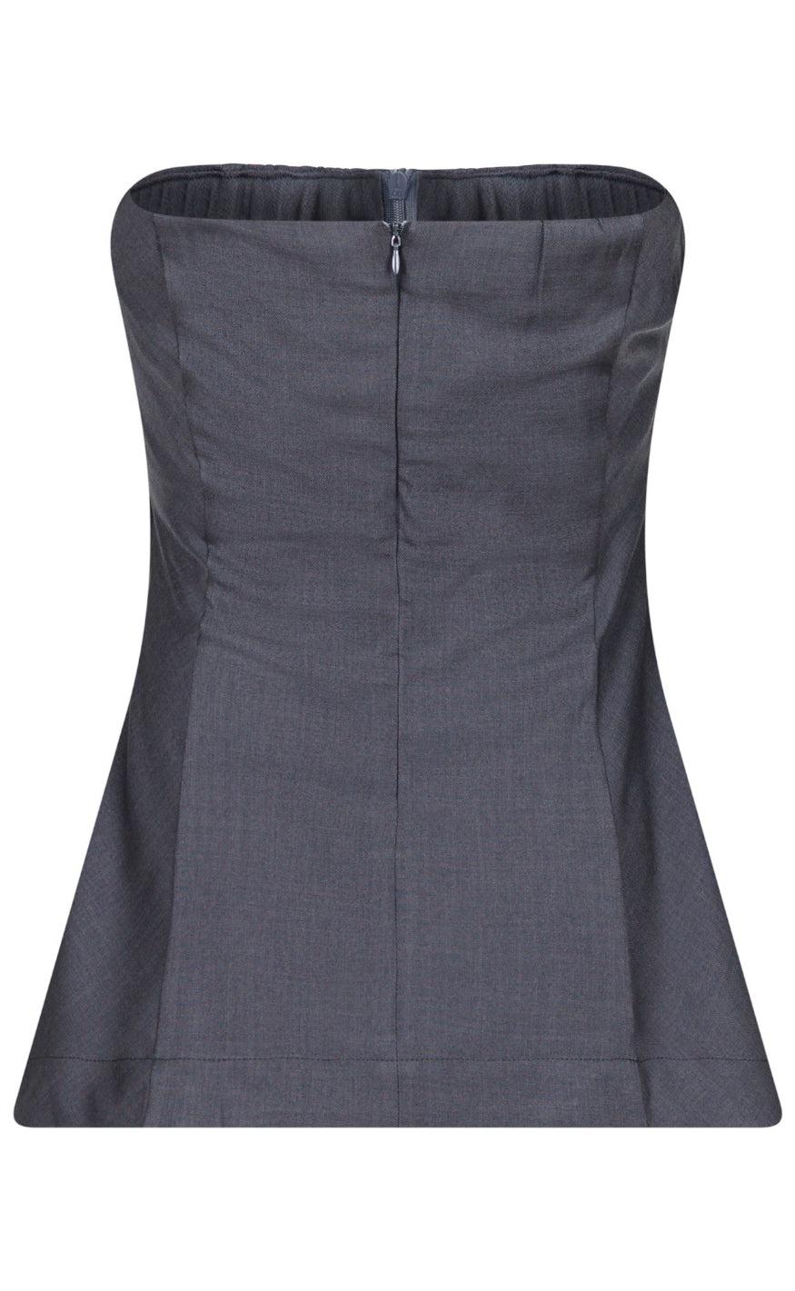 Neo Noir Top - Leafie - Dark Grey