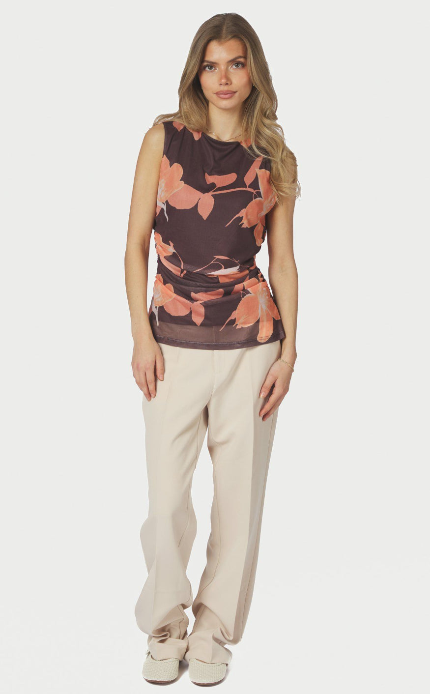 Neo Noir Top - Liblana Flower - Brown