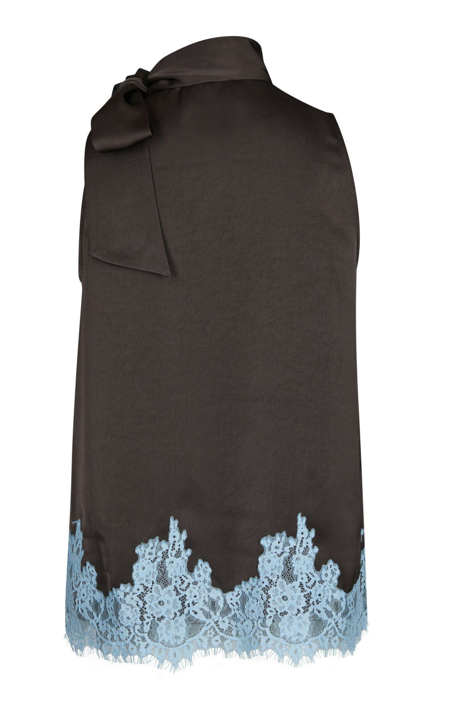Neo Noir Top - Lorenz Lace - Dark Brown