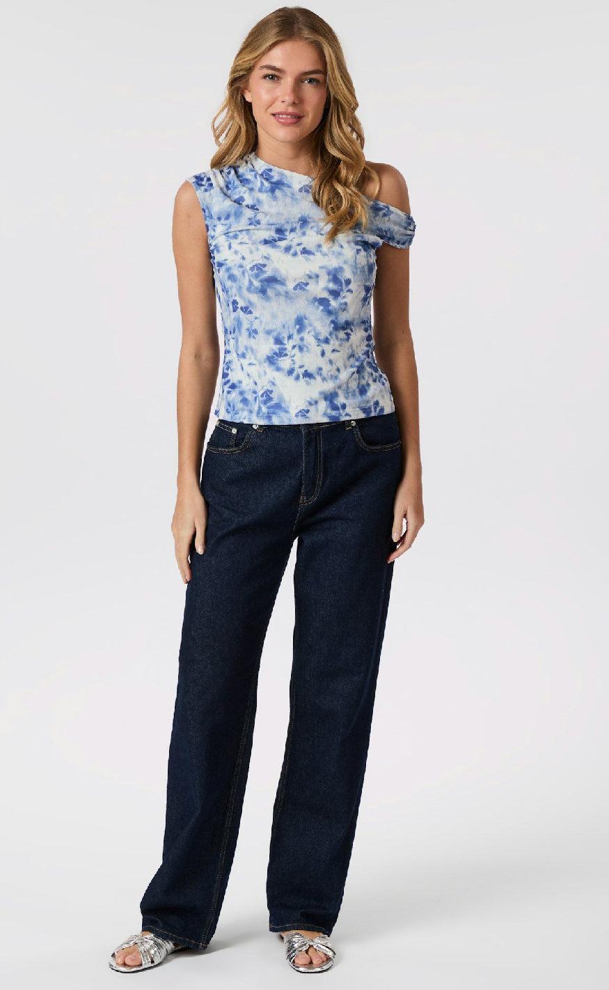 Neo Noir Top - Peri Mesh - Light Blue