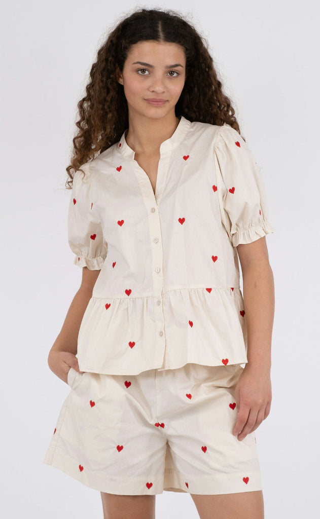 Neo Noir Top - Savy Hearts - Creme