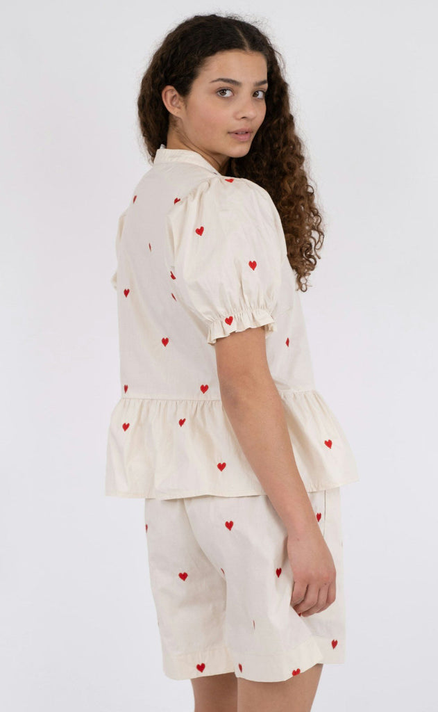 Neo Noir Top - Savy Hearts - Creme