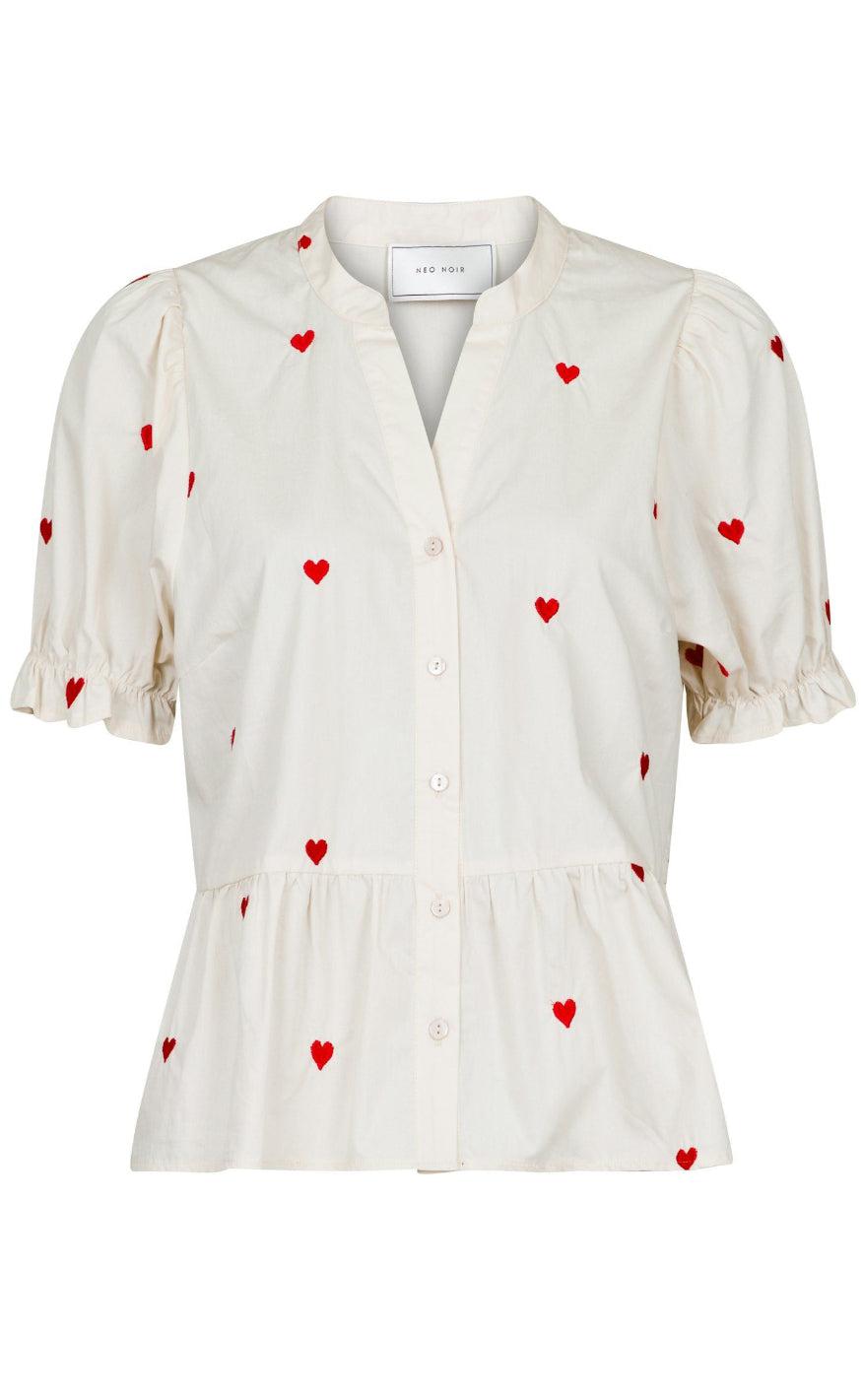 Neo Noir Top - Savy Hearts - Creme