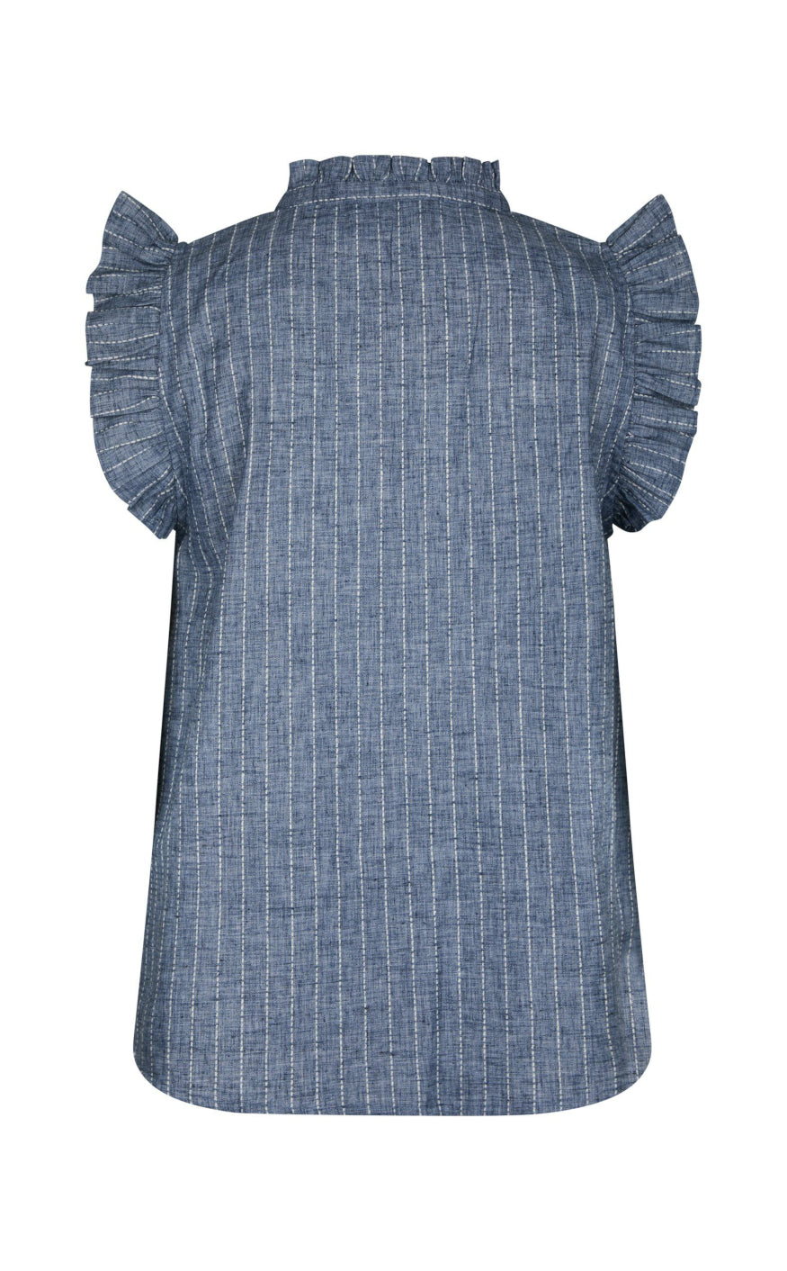 Neo Noir Top - Siona Emb - Blue