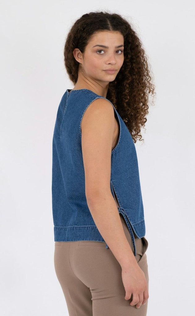 Neo Noir Top - Svetlana Denim - Blue