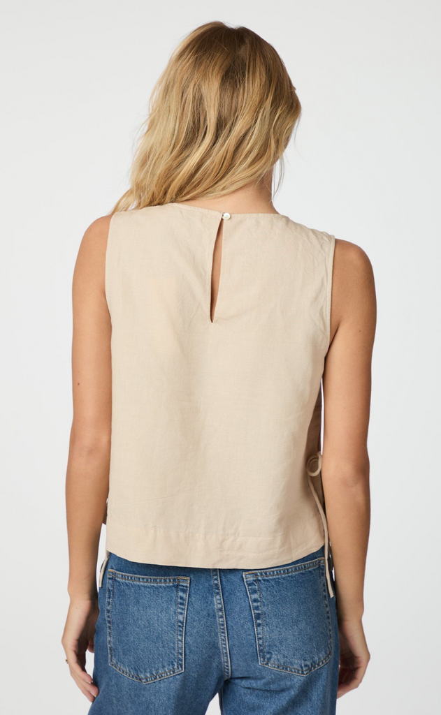 Neo Noir Top - Svetlana Linen - Sand