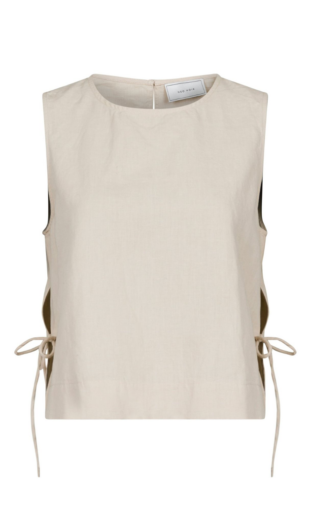 Neo Noir Top - Svetlana Linen - Sand