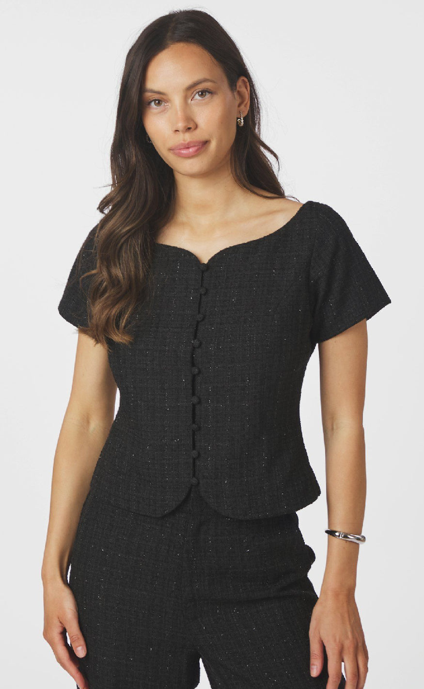 Neo Noir Top - Tango Boucle - Black