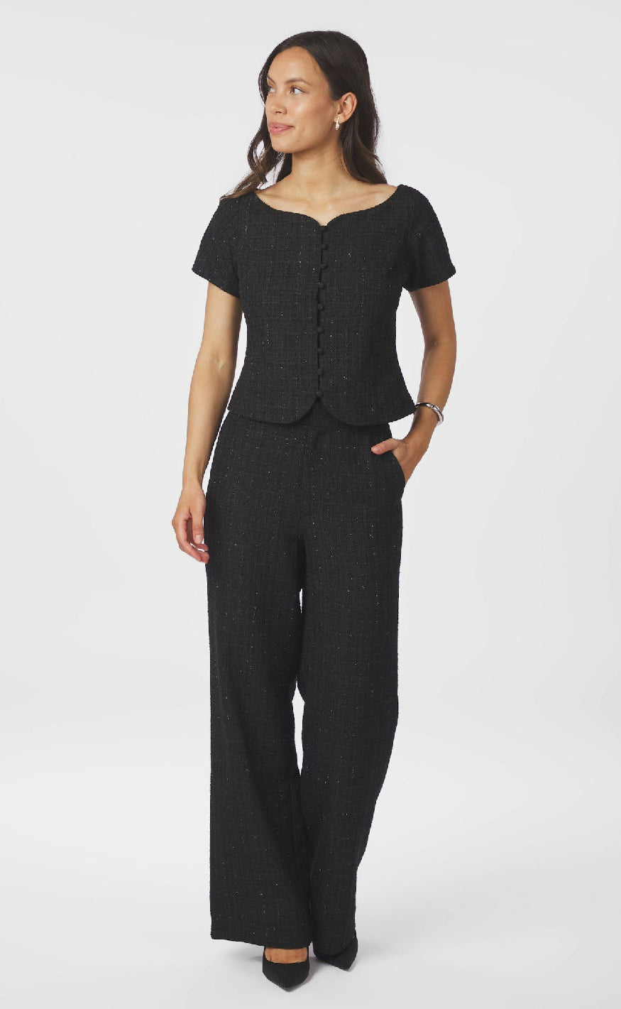 Neo Noir Top - Tango Boucle - Black
