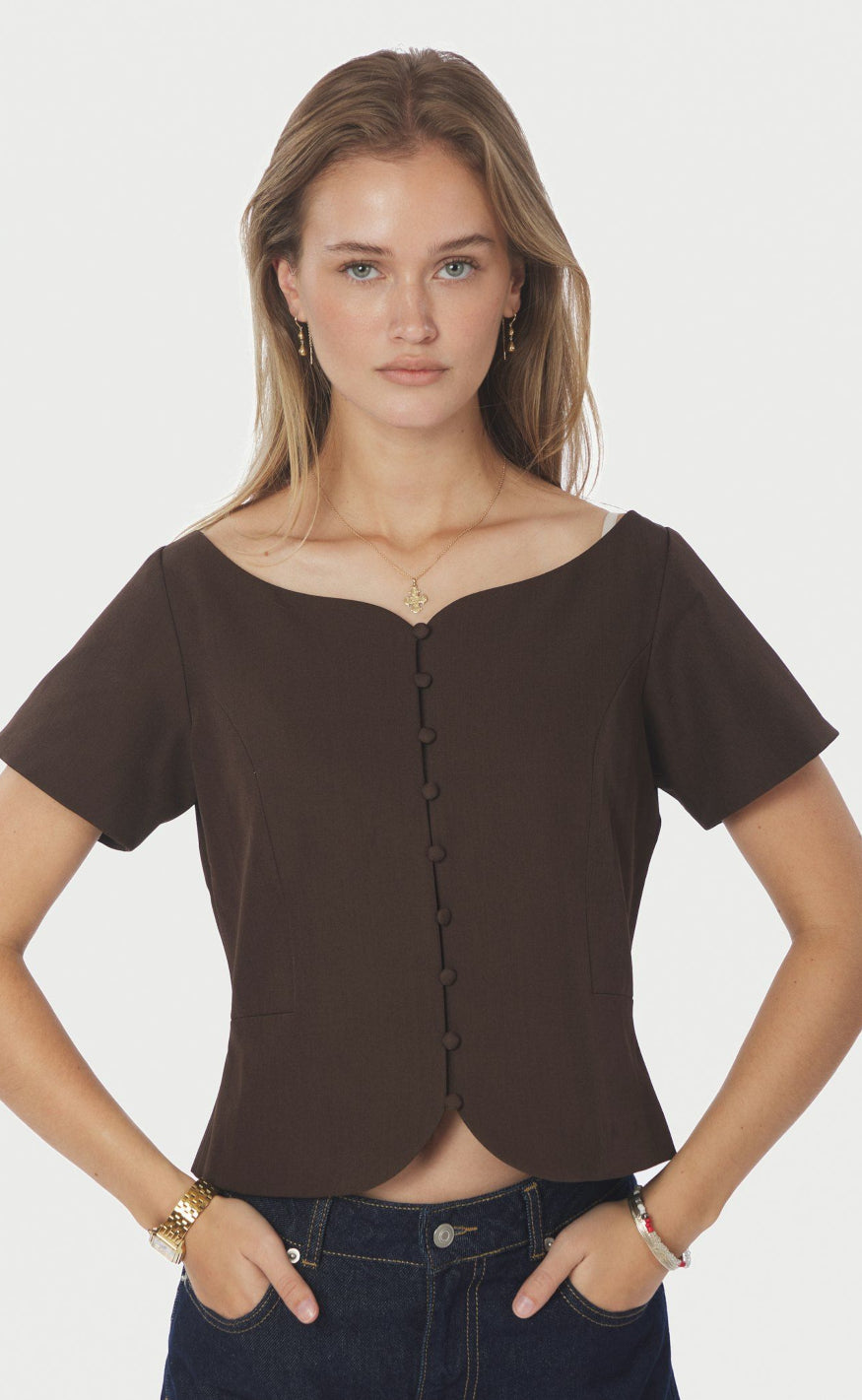 Neo Noir Top - Tango - Dark Brown