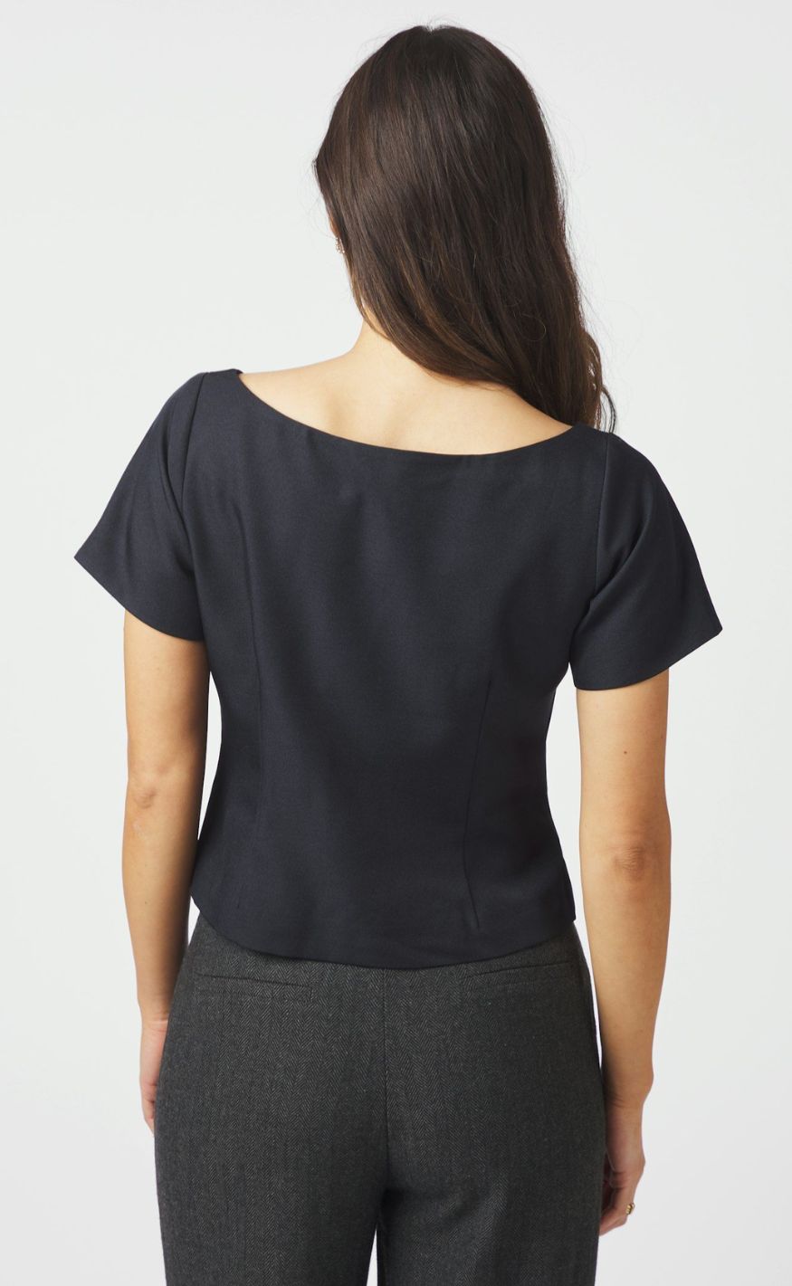 Neo Noir Top - Tango Structure - Dark Navy