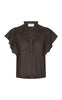 Neo Noir Top - Vinsa S Voile - Dark Brown