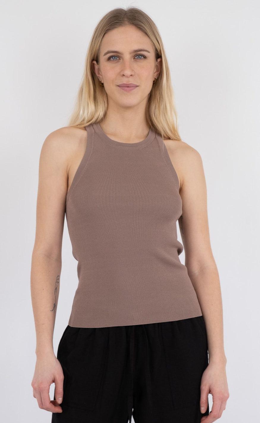 Neo Noir Top - Willy - Dusty Brown