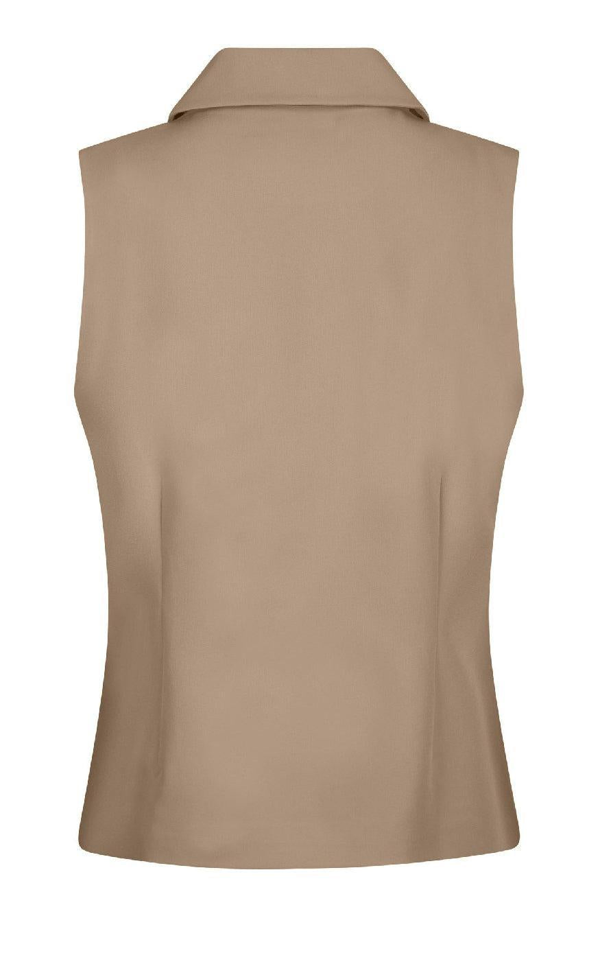Neo Noir Vest - Annabella Structure - Dark Taupe