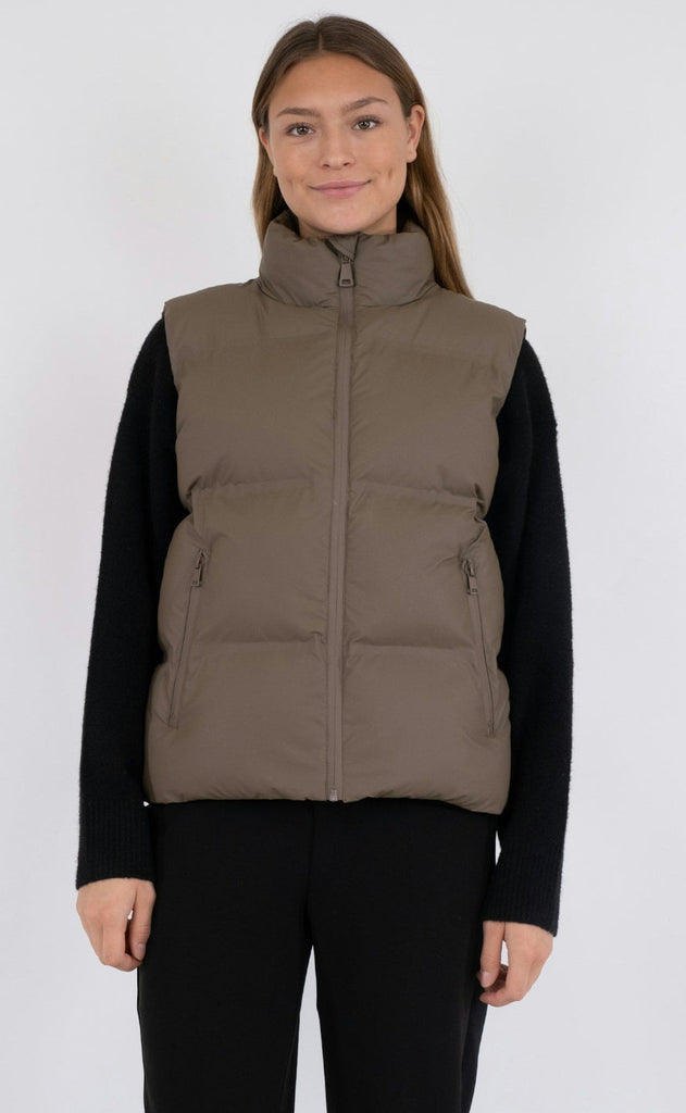 Neo Noir Vest - Annike C Puffer - Dark Taupe