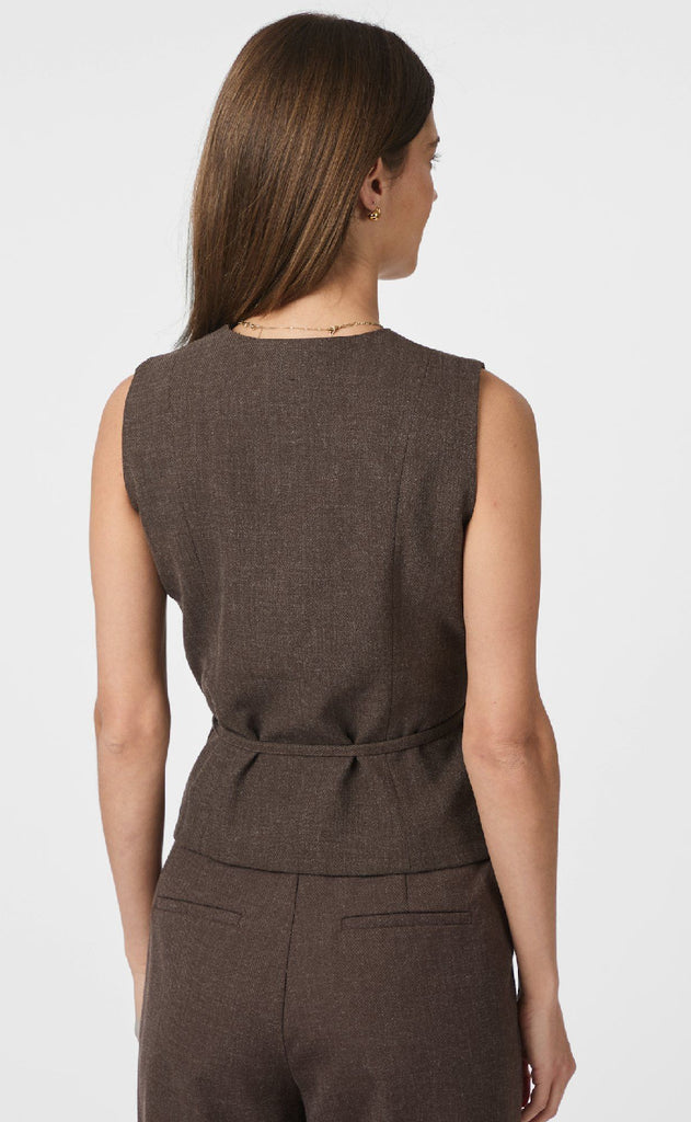 Neo Noir Vest - Samara - Brown Melange