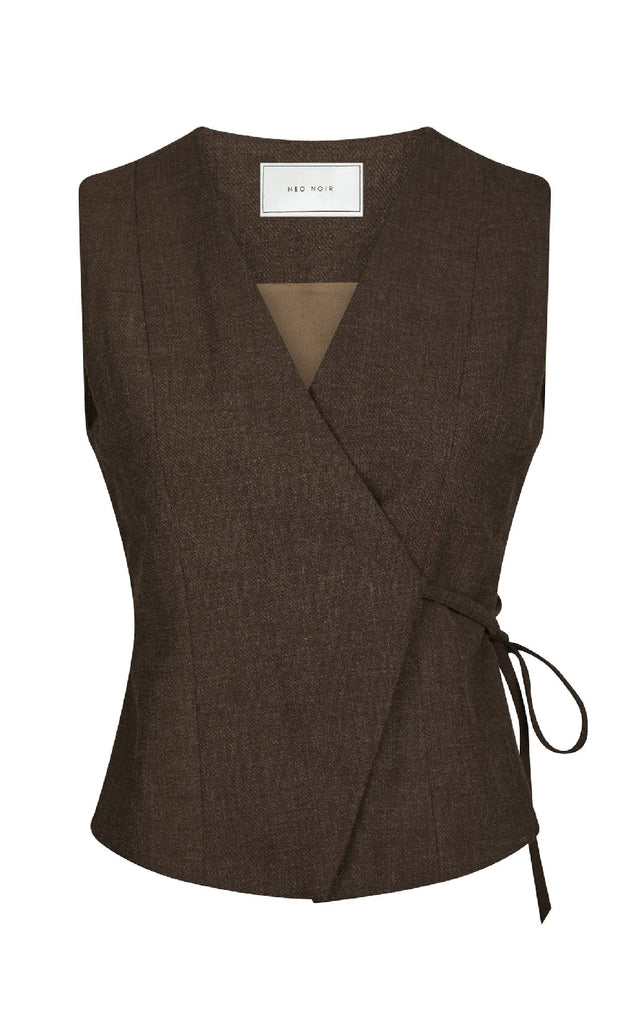 Neo Noir Vest - Samara - Brown Melange