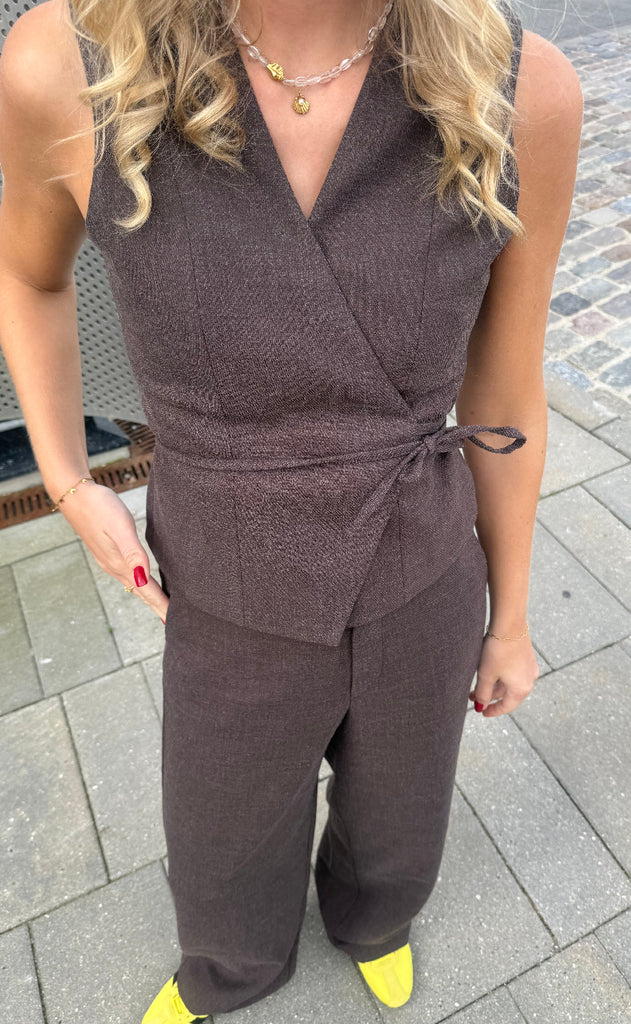 Neo Noir Vest - Samara - Brown Melange