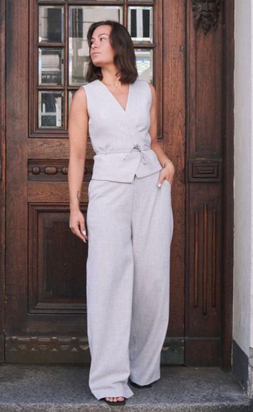 Neo Noir Vest - Samara - Grey Melange