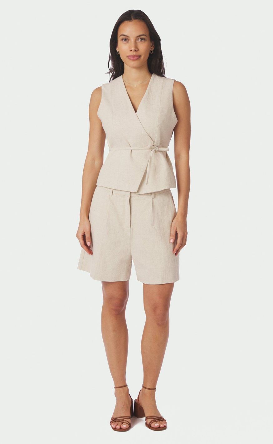 Neo Noir Vest - Samara Ramie - Natural