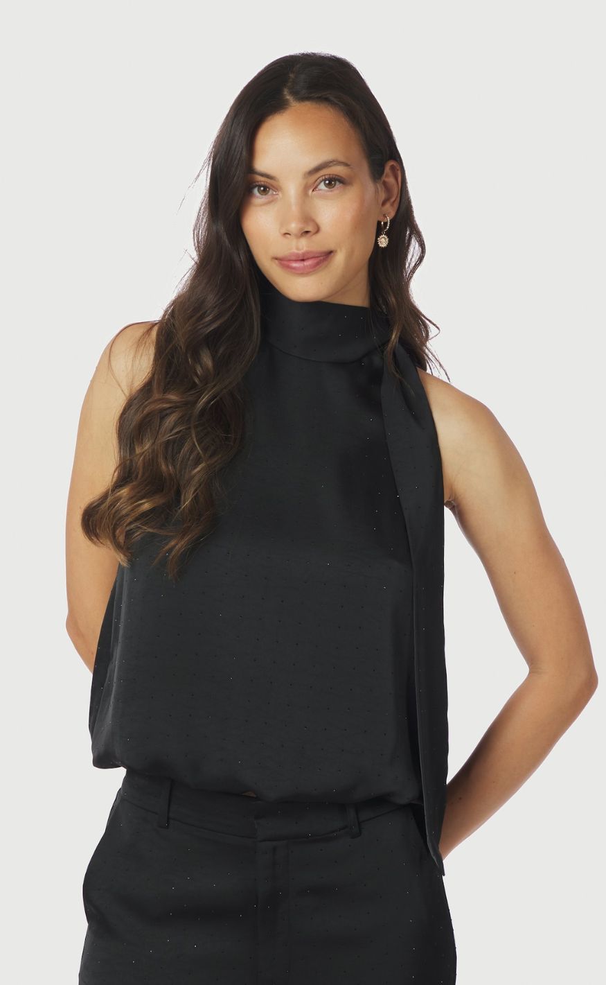 Neo Noir top - Veda Heavy Sateen Bedaz - Black