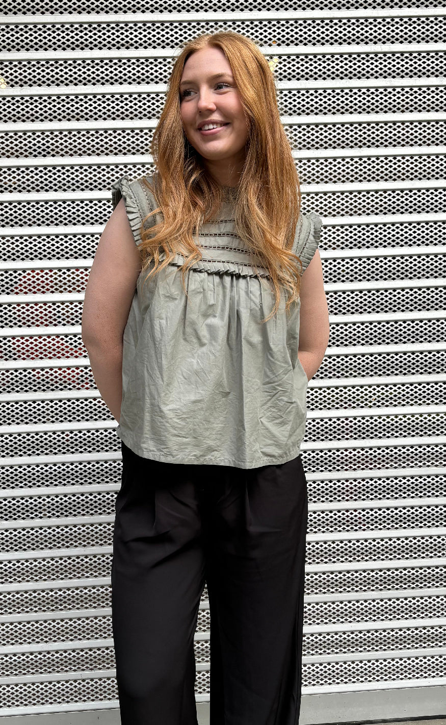 Noella Bluse - Kama - Sage Green
