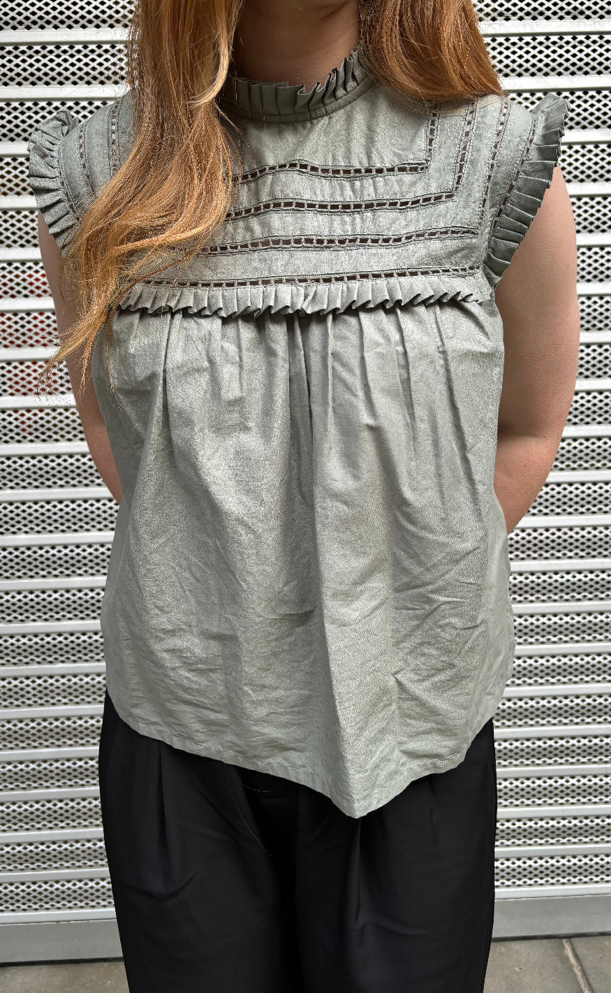 Noella Bluse - Kama - Sage Green