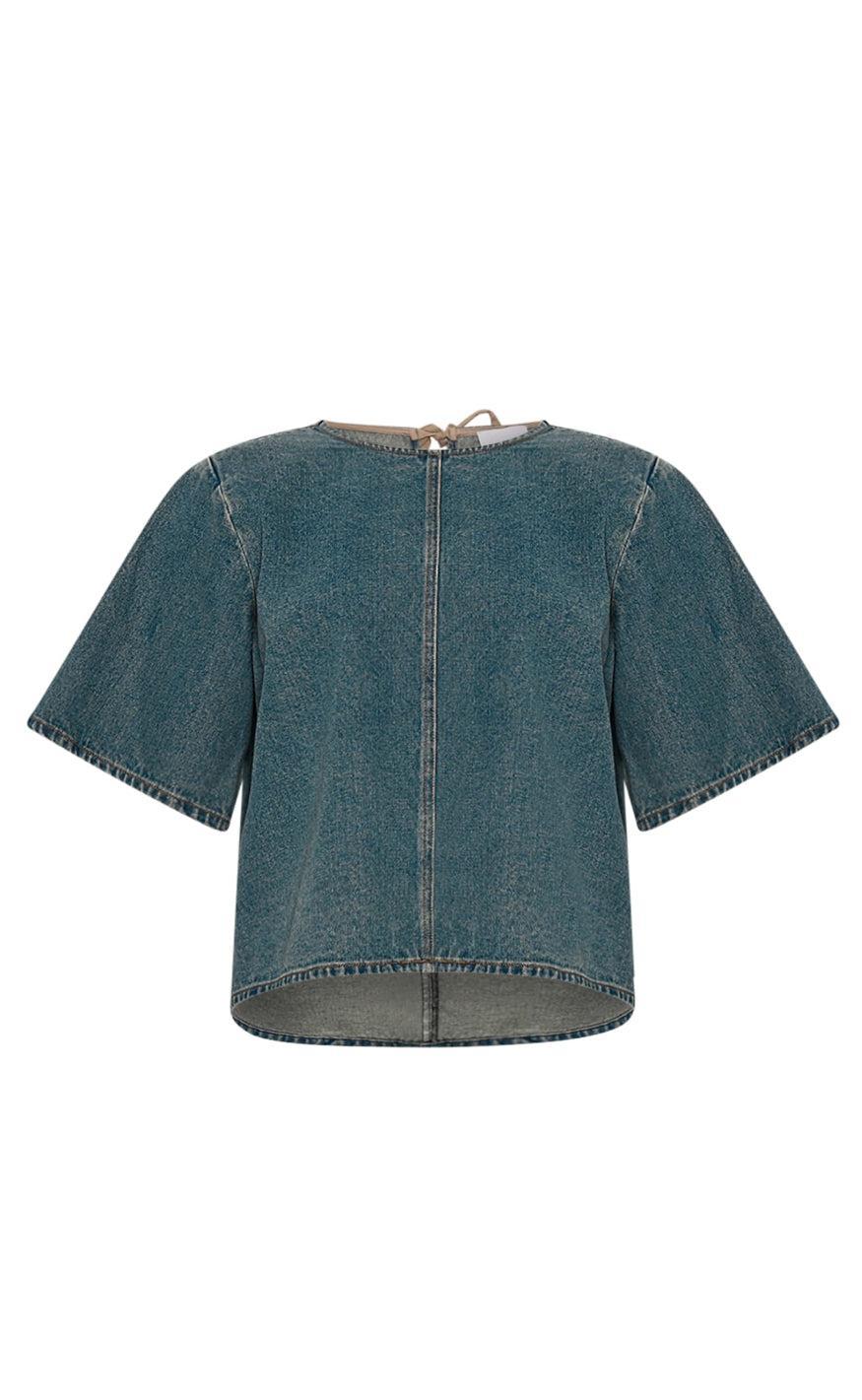 Noella Bluse - Kameko - Vintage Blue Wash