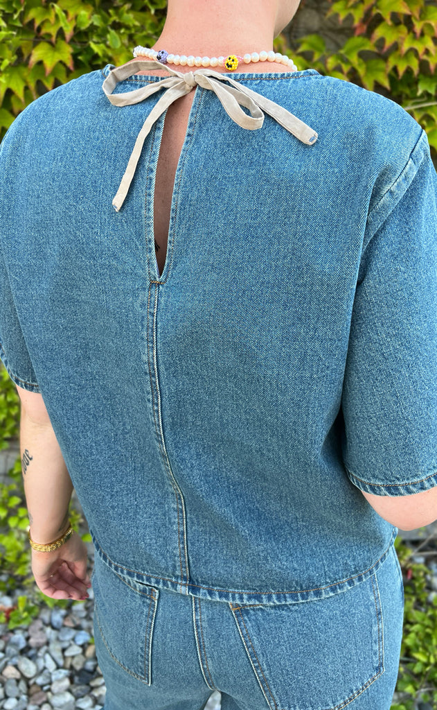 Noella Bluse - Kameko - Vintage Blue Wash