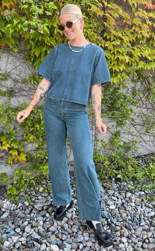 Noella Bluse - Kameko - Vintage Blue Wash