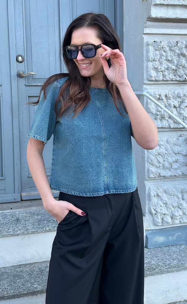 Noella Bluse - Kameko - Vintage Blue Wash